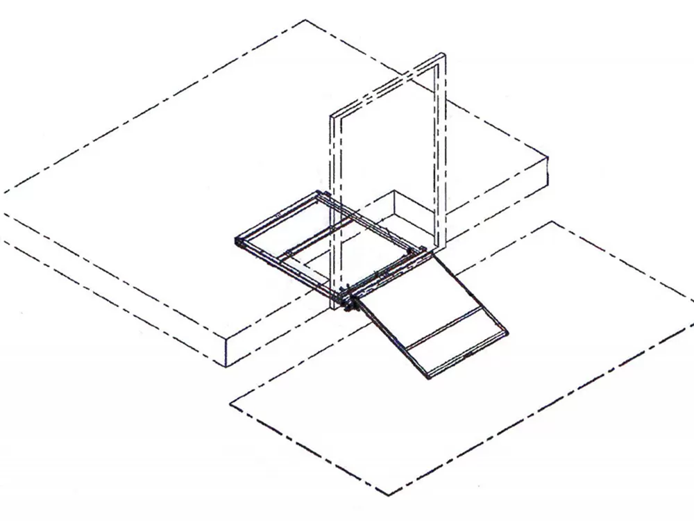 Die Führungs platten vorrichtung mit hinterer Falt platte erhielt das Gebrauchs muster zertifikat